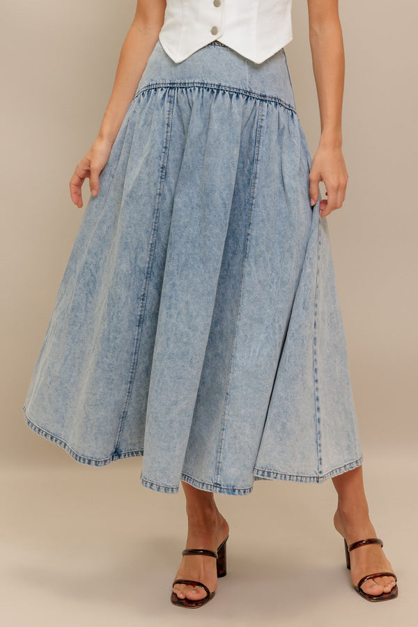 american-blend-denim-midi-skirt Flying Tomato-Sophia's StyleSKIRTS-1